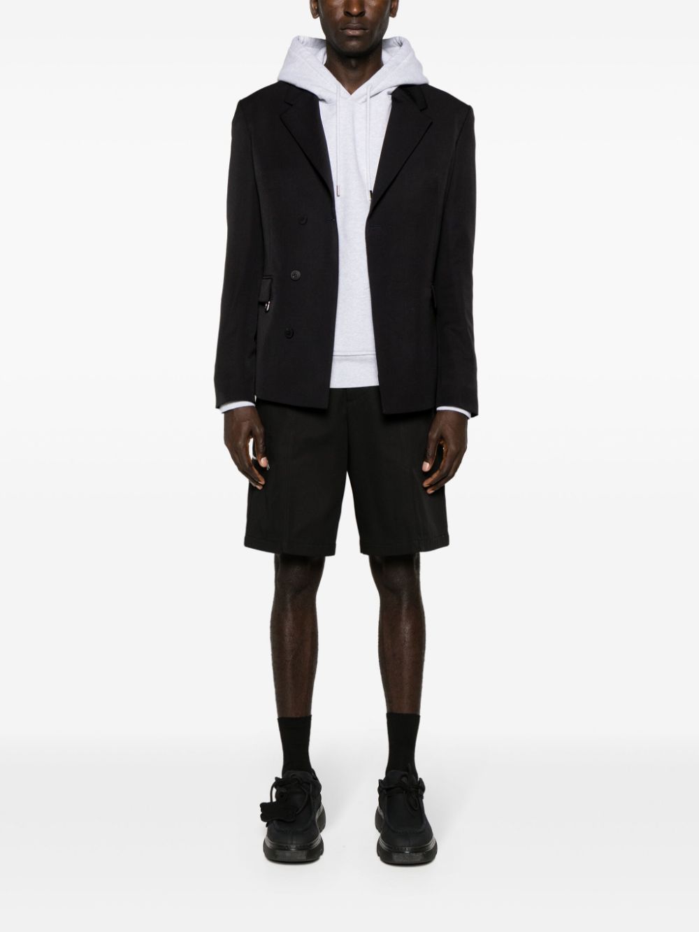 Men Blazers Maison-Kitsune Jacquemus La Veste Melo virgin-wool Blazer Black