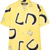 Jacquemus La Chemise Jean Cotton Shirt Yellow Maison-Kitsune Men Shirts