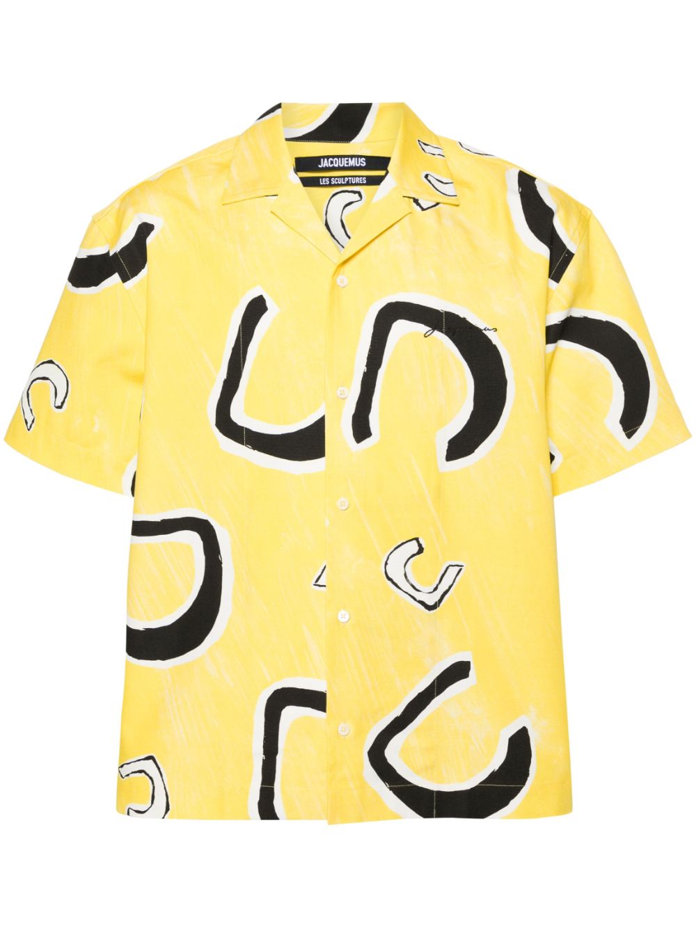Jacquemus La Chemise Jean Cotton Shirt Yellow Maison-Kitsune Men Shirts