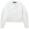 Jacquemus Cotton Jacket White Men Denim Jackets Maison-Kitsune