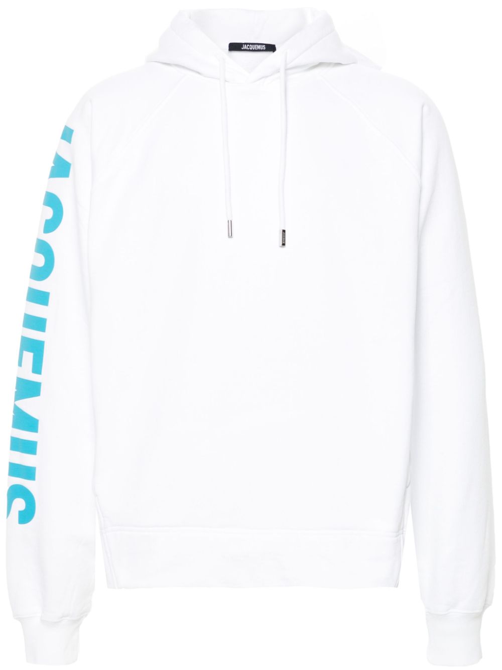 Maison-Kitsune Hoodies Men Jacquemus raised-logo Cotton Hoodie White