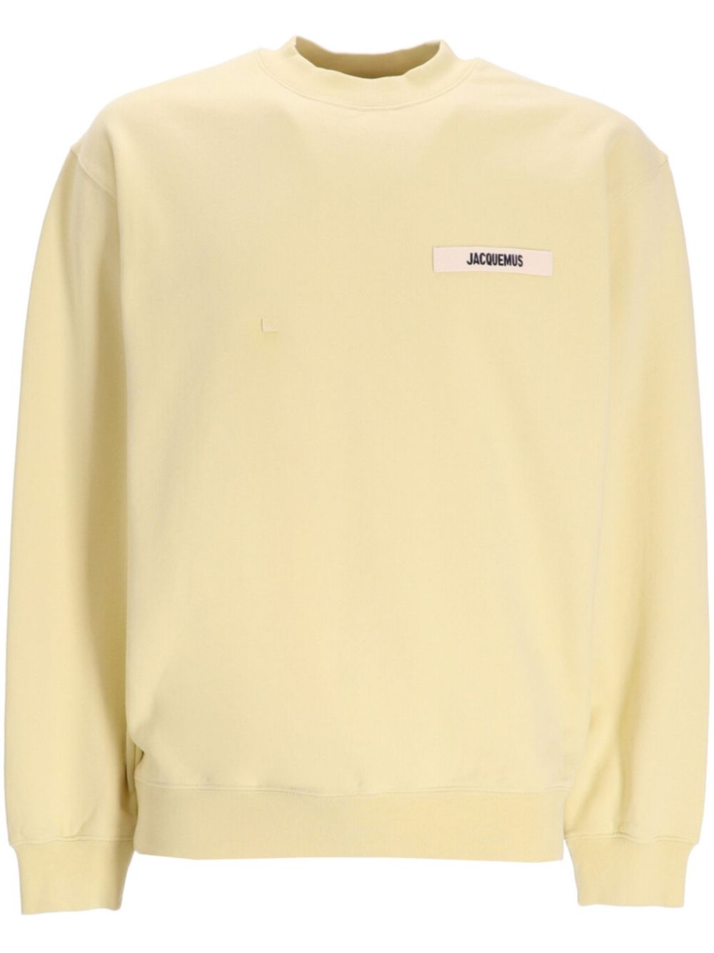 Maison-Kitsune Sweatshirts Men Jacquemus Le Gros Grain Sweatshirt Yellow