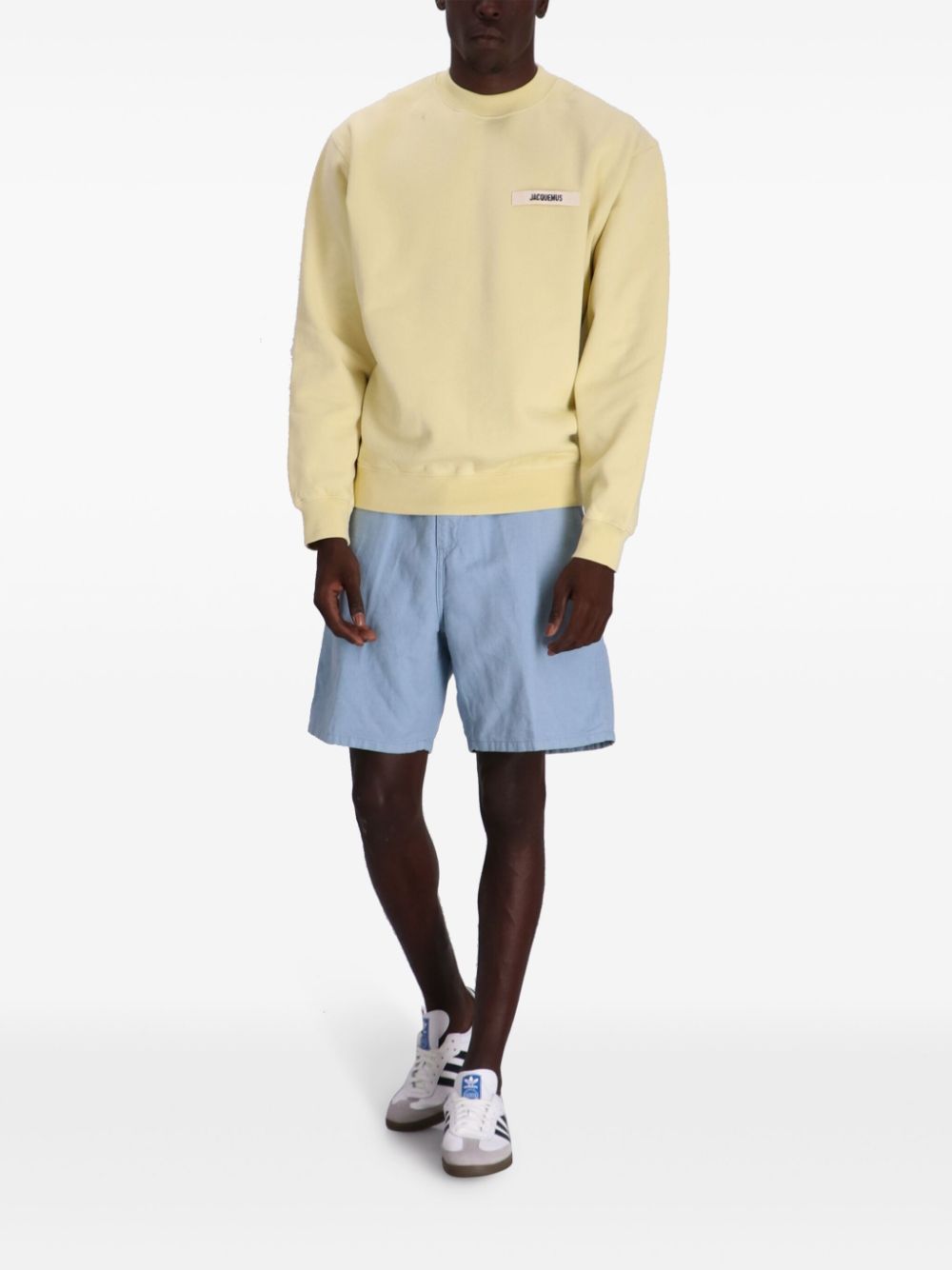 Maison-Kitsune Sweatshirts Men Jacquemus Le Gros Grain Sweatshirt Yellow