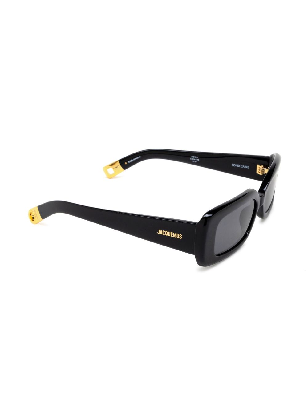 Maison-Kitsune Jacquemus The Rond Carré Sunglasses Black Men Sunglasses