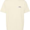 Jacquemus logo-appliqué Cotton T-shirt Yellow Men T-Shirts Maison-Kitsune