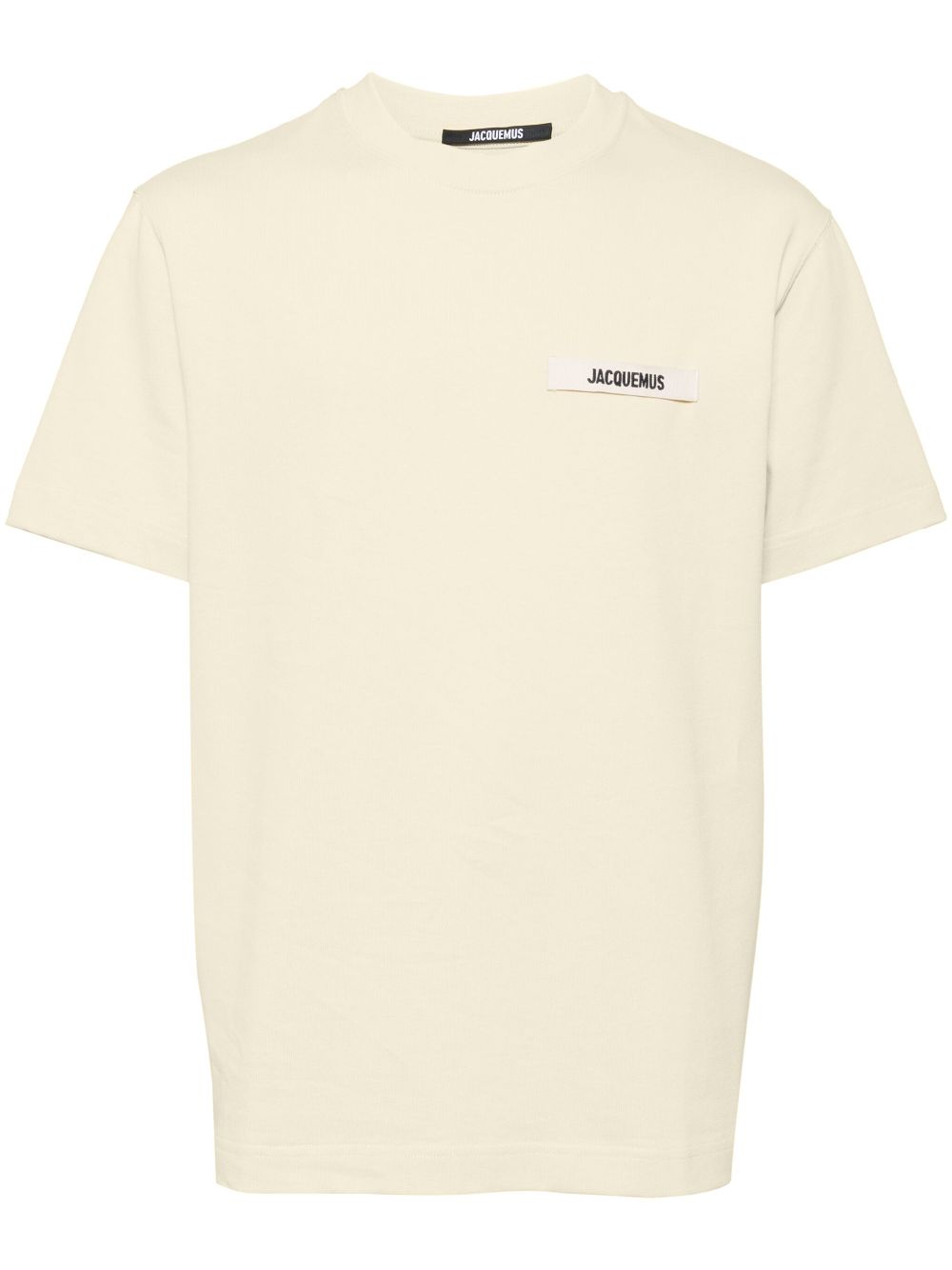 Jacquemus logo-appliqué Cotton T-shirt Yellow Men T-Shirts Maison-Kitsune