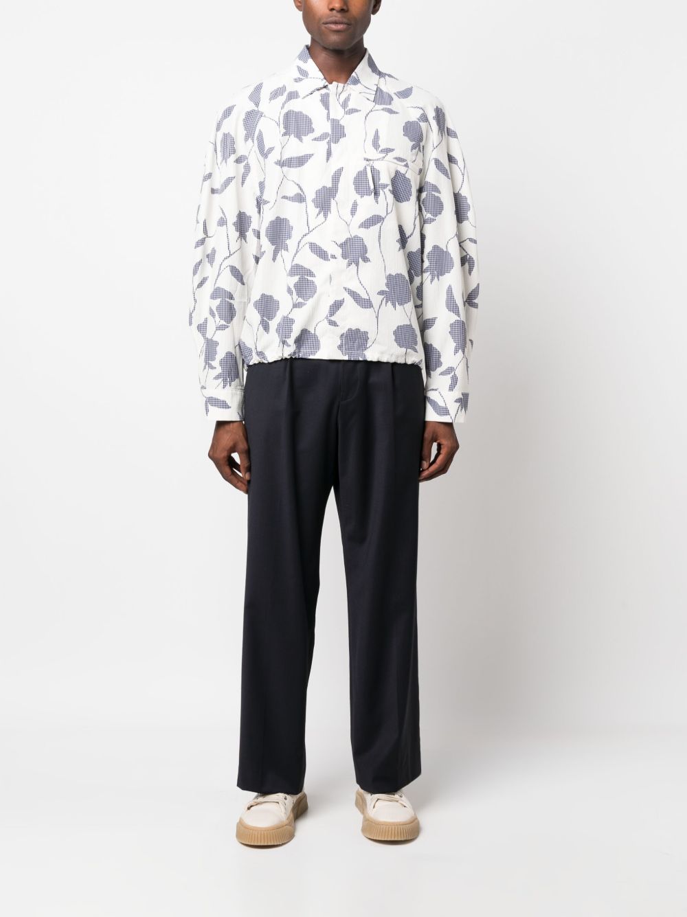 Men Shirts Maison-Kitsune Jacquemus La Chemise Criollo Printed Shirt White
