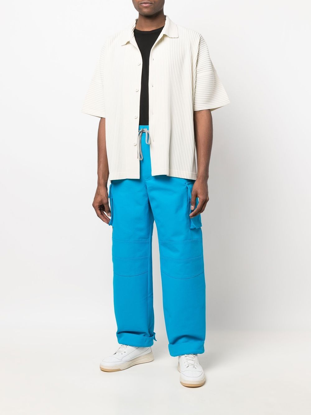 Men Regular-Fit & Straight Leg Pants Maison-Kitsune Jacquemus Giardino Cargo Trousers Blue