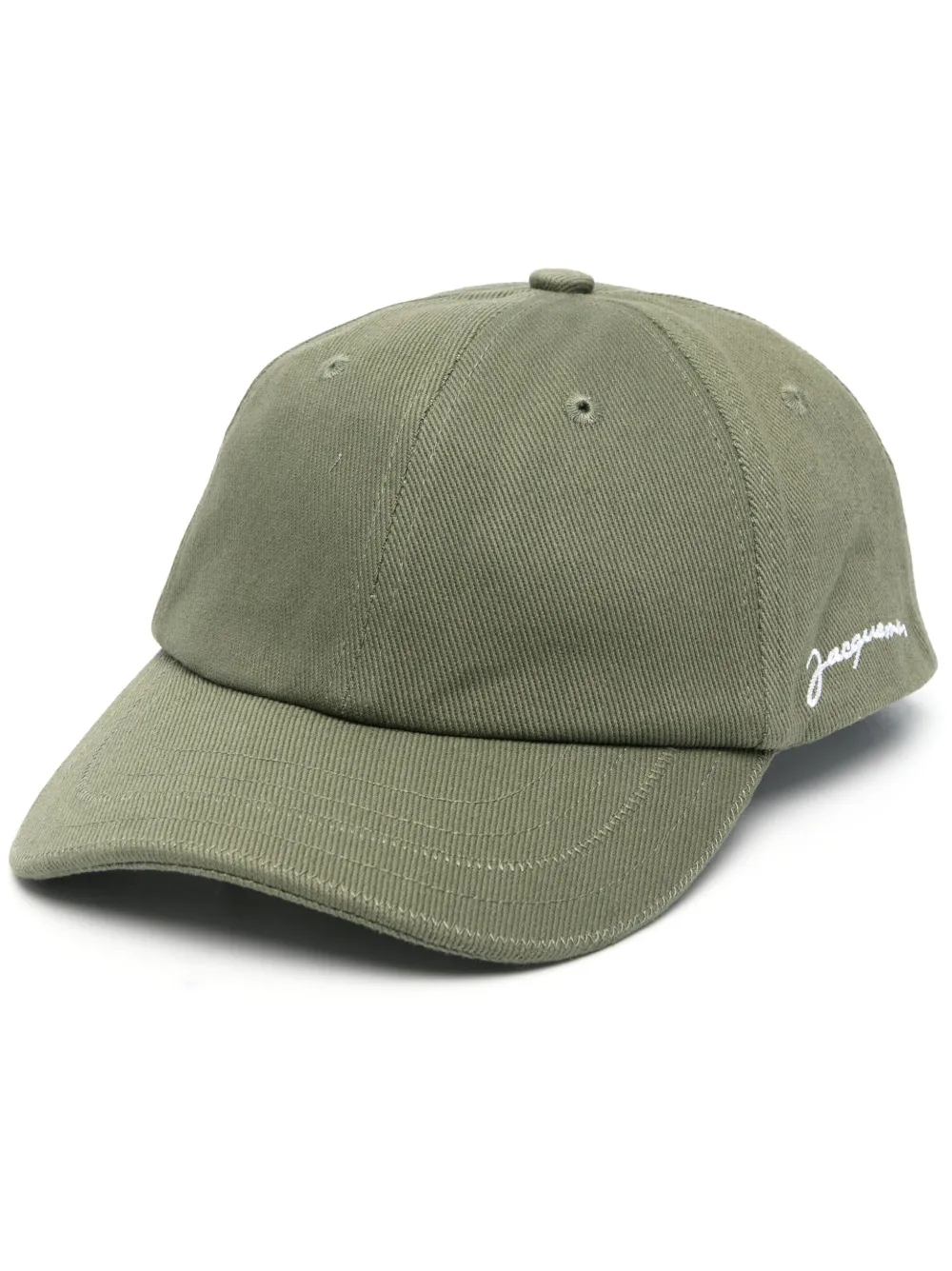 Maison-Kitsune Jacquemus Casquette embroidered-logo Cotton Cap Green Men Hats