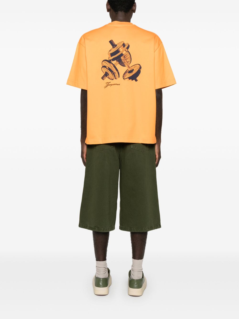 Maison-Kitsune Jacquemus Le Halteres T-shirt Orange Men T-Shirts