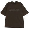 Maison-Kitsune Jacquemus Le Typo T-shirt Brown Men T-Shirts