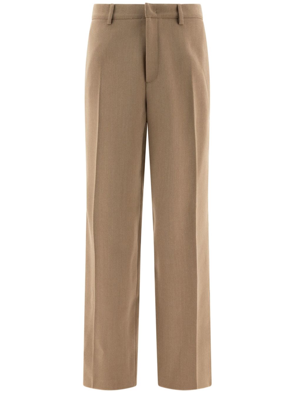 Maison-Kitsune Regular-Fit & Straight Leg Pants Men Jil Sander Mélange Wool straight-leg Trousers Neutrals