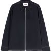 Jil Sander zip-up Shirt Jacket Blue Maison-Kitsune Men Shirt Jackets