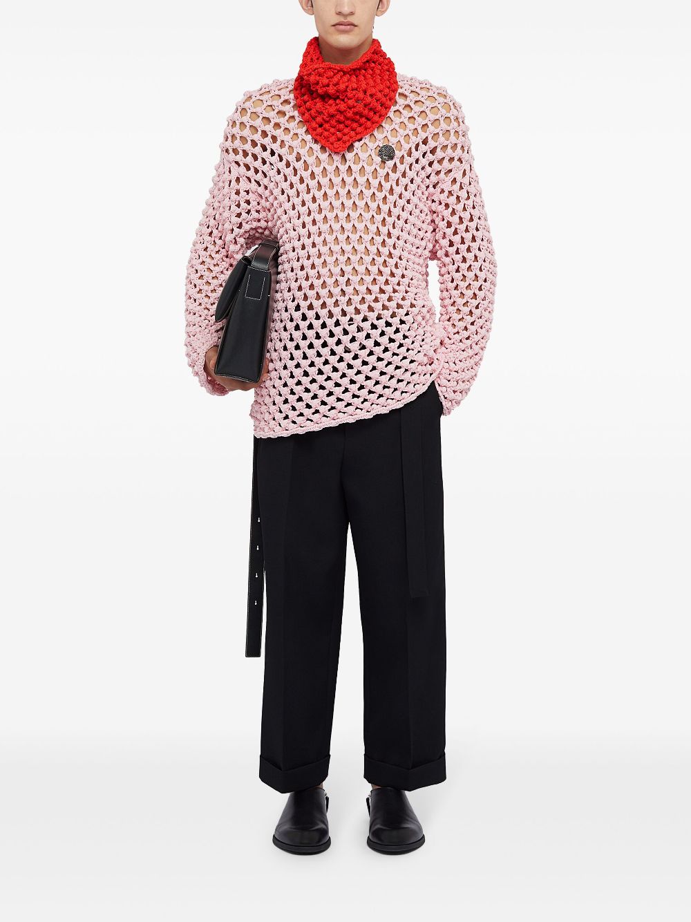 Jil Sander crew-neck Jumper Pink Men Knitted Sweaters Maison-Kitsune