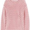 Jil Sander crew-neck Jumper Pink Men Knitted Sweaters Maison-Kitsune