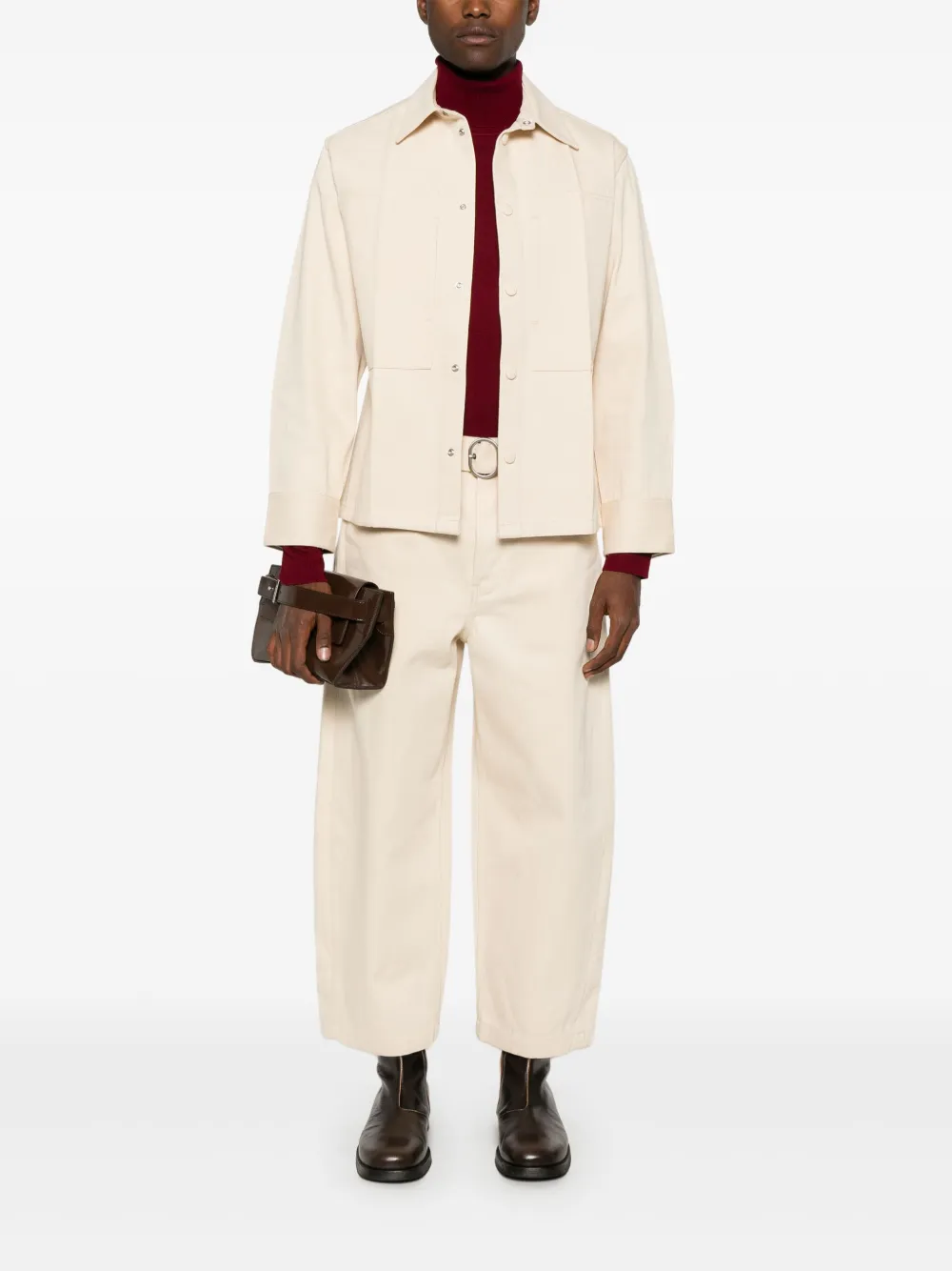 Jil Sander Denim Shirt Neutrals Men Shirts Maison-Kitsune
