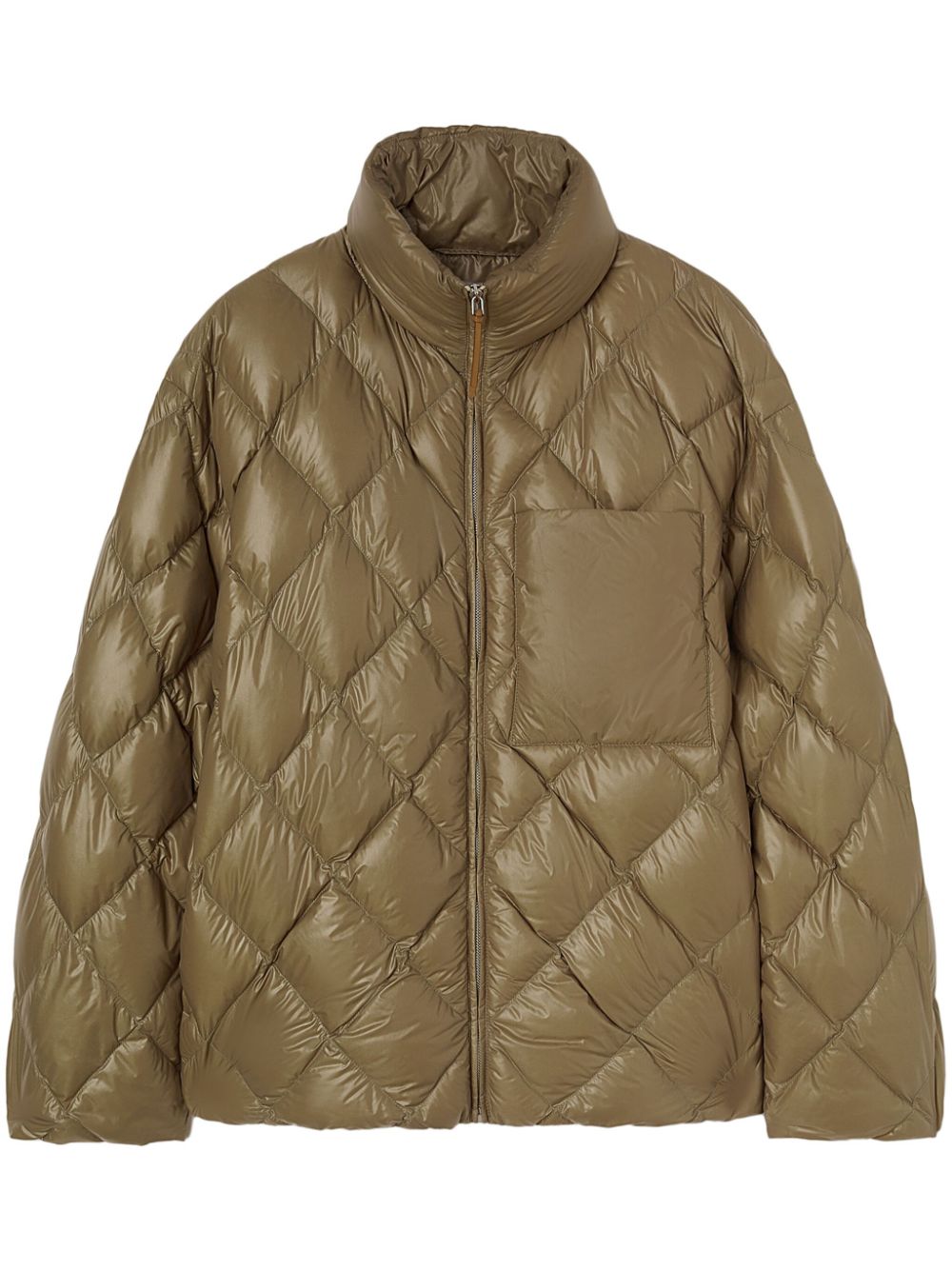 Men Down Jackets Maison-Kitsune Jil Sander Concealed Hood Jacket Brown