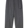 Maison-Kitsune Jil Sander check-pattern Belted Trousers Grey Men Tailored Pants