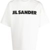 Jil Sander logo-print Cotton T-shirt White Men T-Shirts Maison-Kitsune