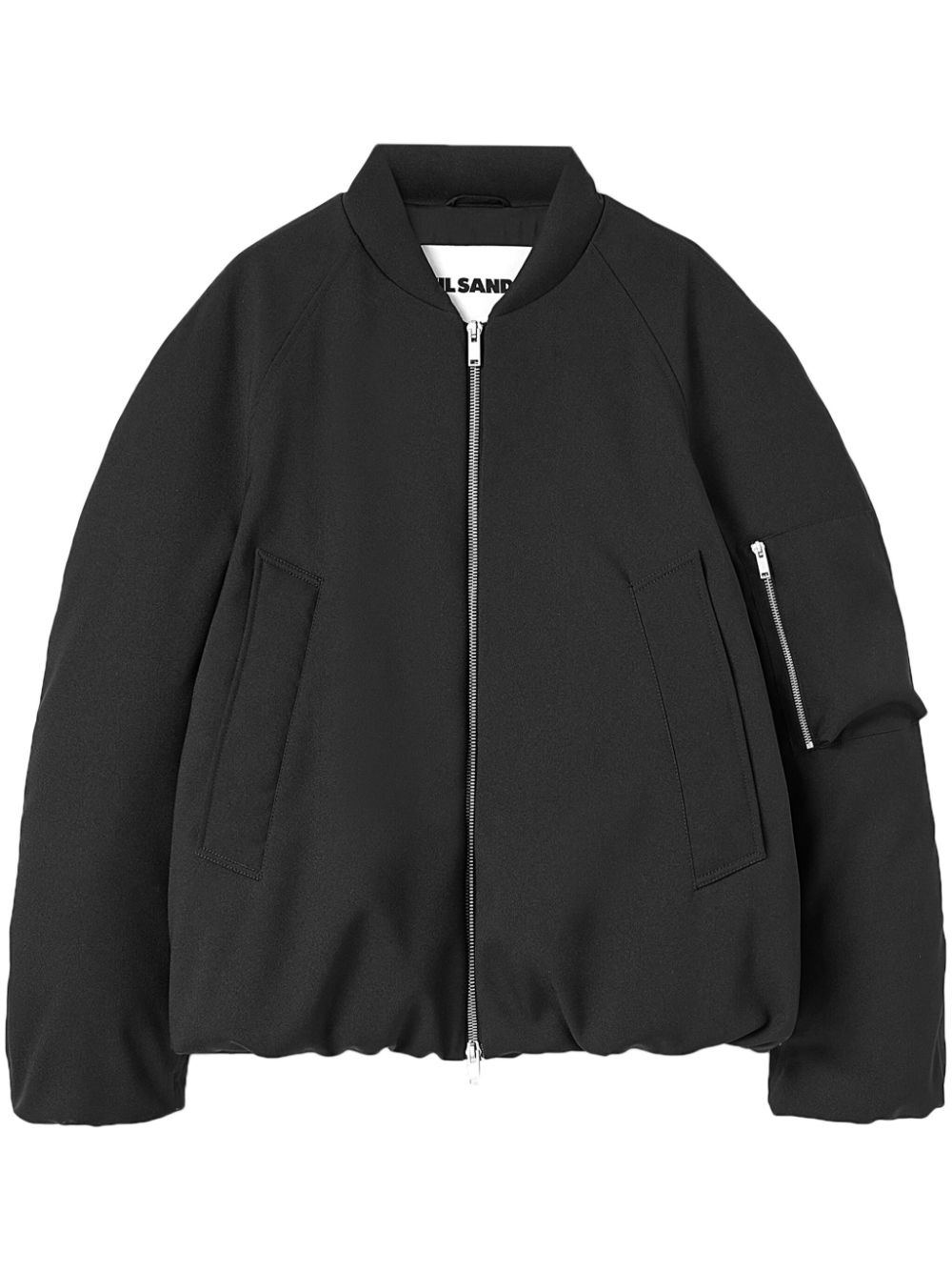 Maison-Kitsune Jil Sander Padded zip-up Bomber Jacket Black Men Bomber Jackets