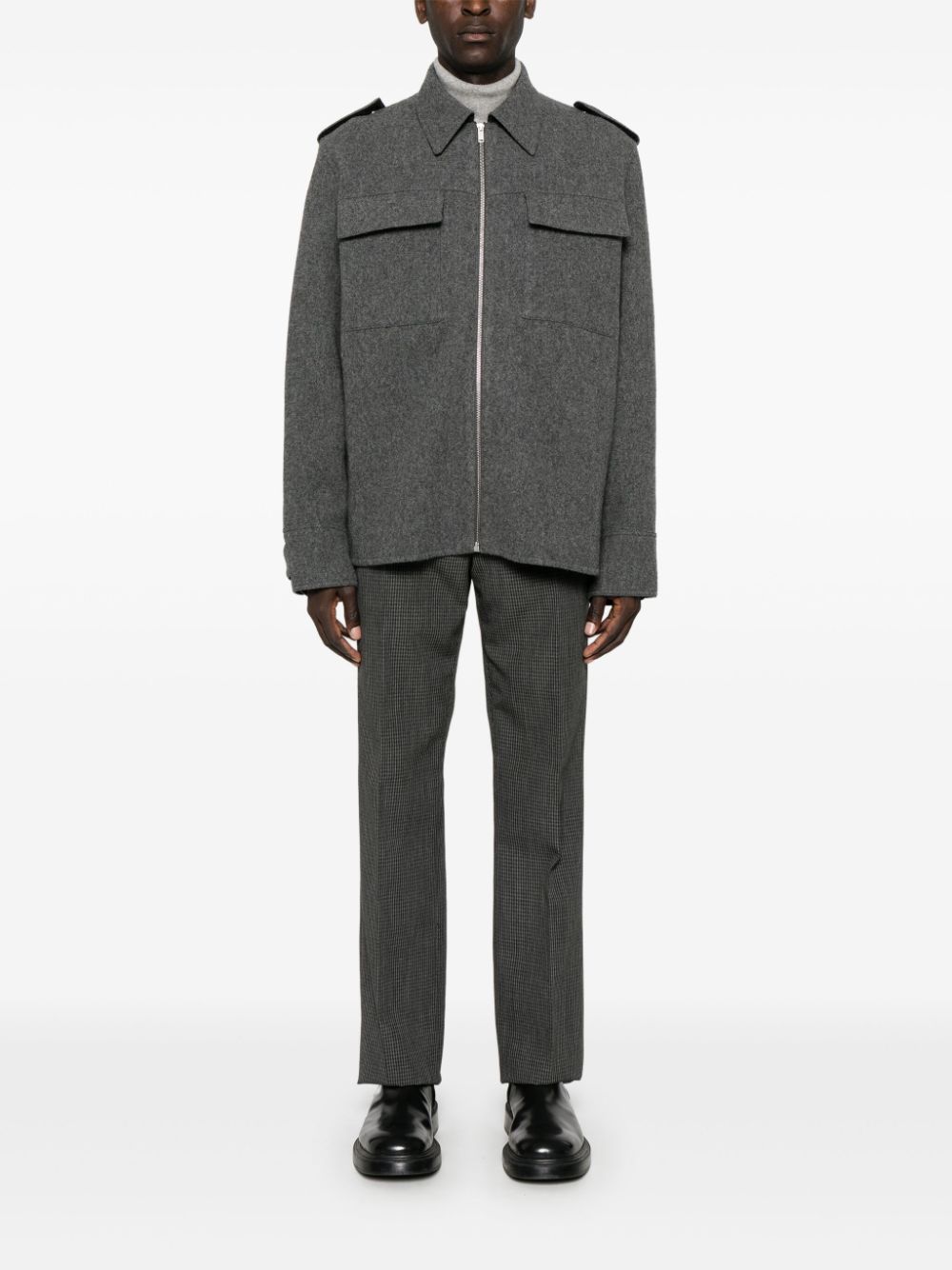 Men Shirts Maison-Kitsune Jil Sander Textured Shirt Grey