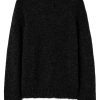 Men Knitted Sweaters Maison-Kitsune Jil Sander brushed-finish Jumper Black