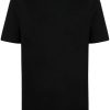 Men T-Shirts Maison-Kitsune Jil Sander logo-print Cotton T-shirt Black