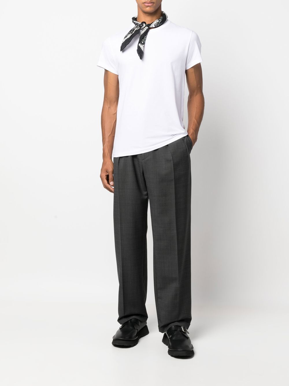 Maison-Kitsune T-Shirts Men Jil Sander crew-neck Cotton T-shirt White