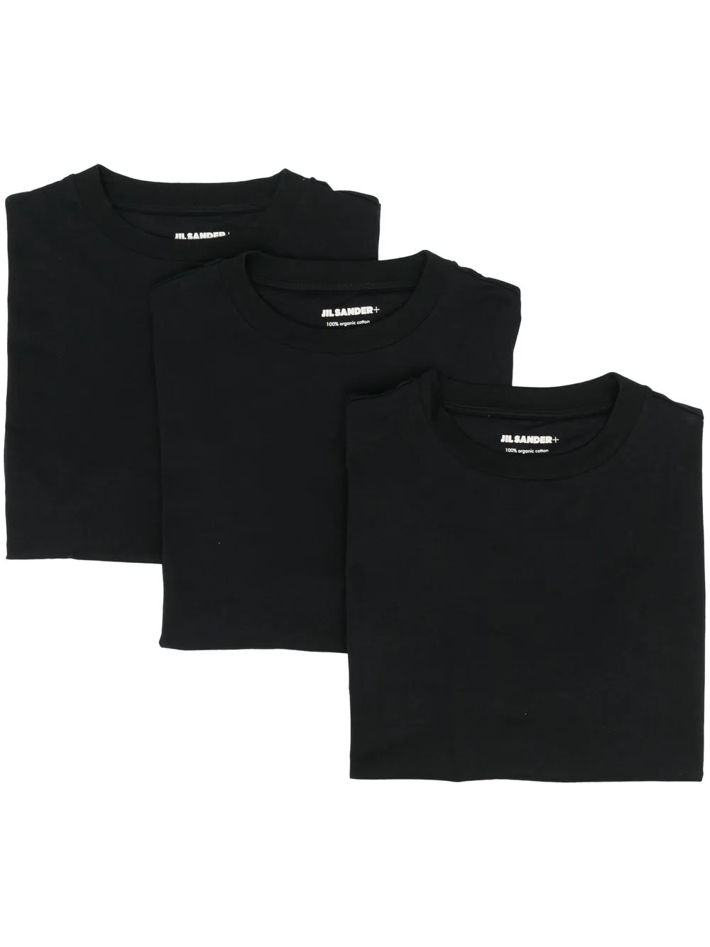 Maison-Kitsune Jil Sander short-sleeve 3-pack T-shirts Black Men T-Shirts
