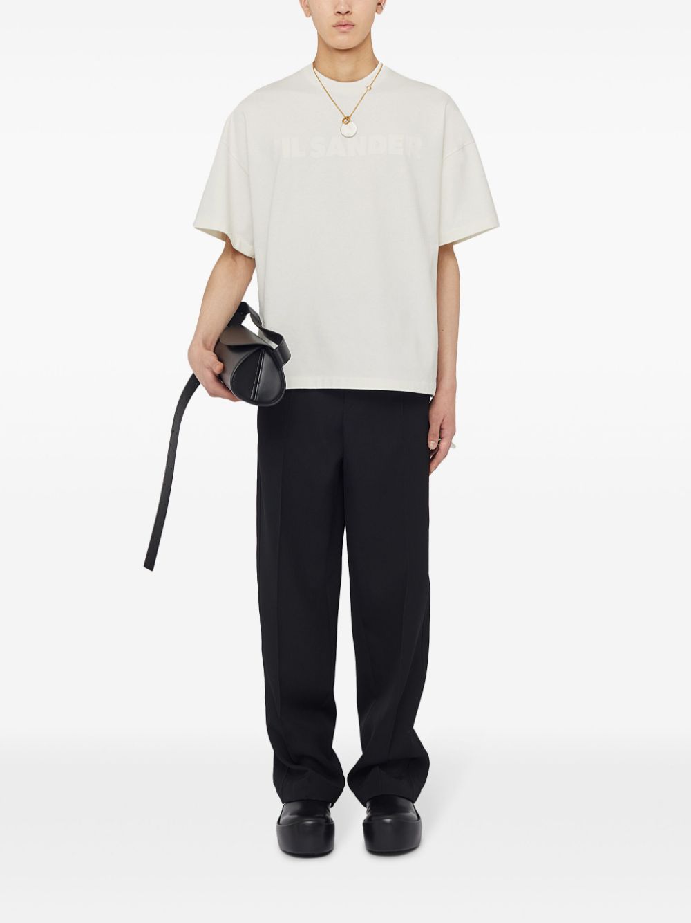 Maison-Kitsune Jil Sander straight-leg Trousers Black Men Regular-Fit & Straight Leg Pants