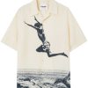 Men Shirts Maison-Kitsune Jil Sander photograph-print short-sleeve Shirt White