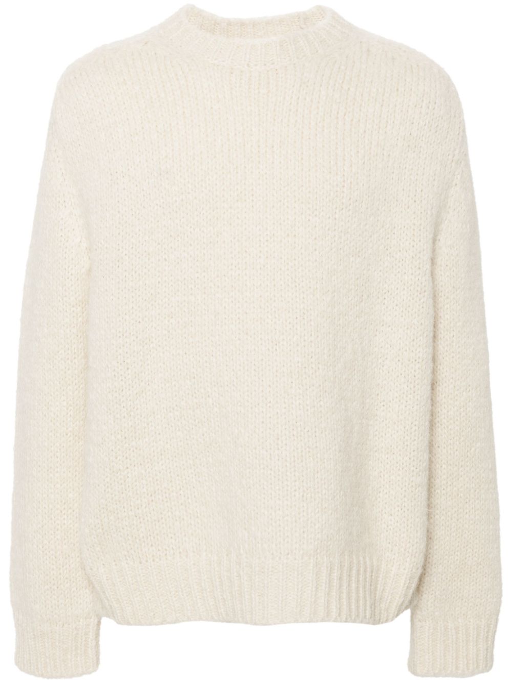 Jil Sander crew-neck Sweater White Men Knitted Sweaters Maison-Kitsune