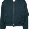 Jil Sander gabardine-weave Bomber Jacket Blue Men Bomber Jackets Maison-Kitsune