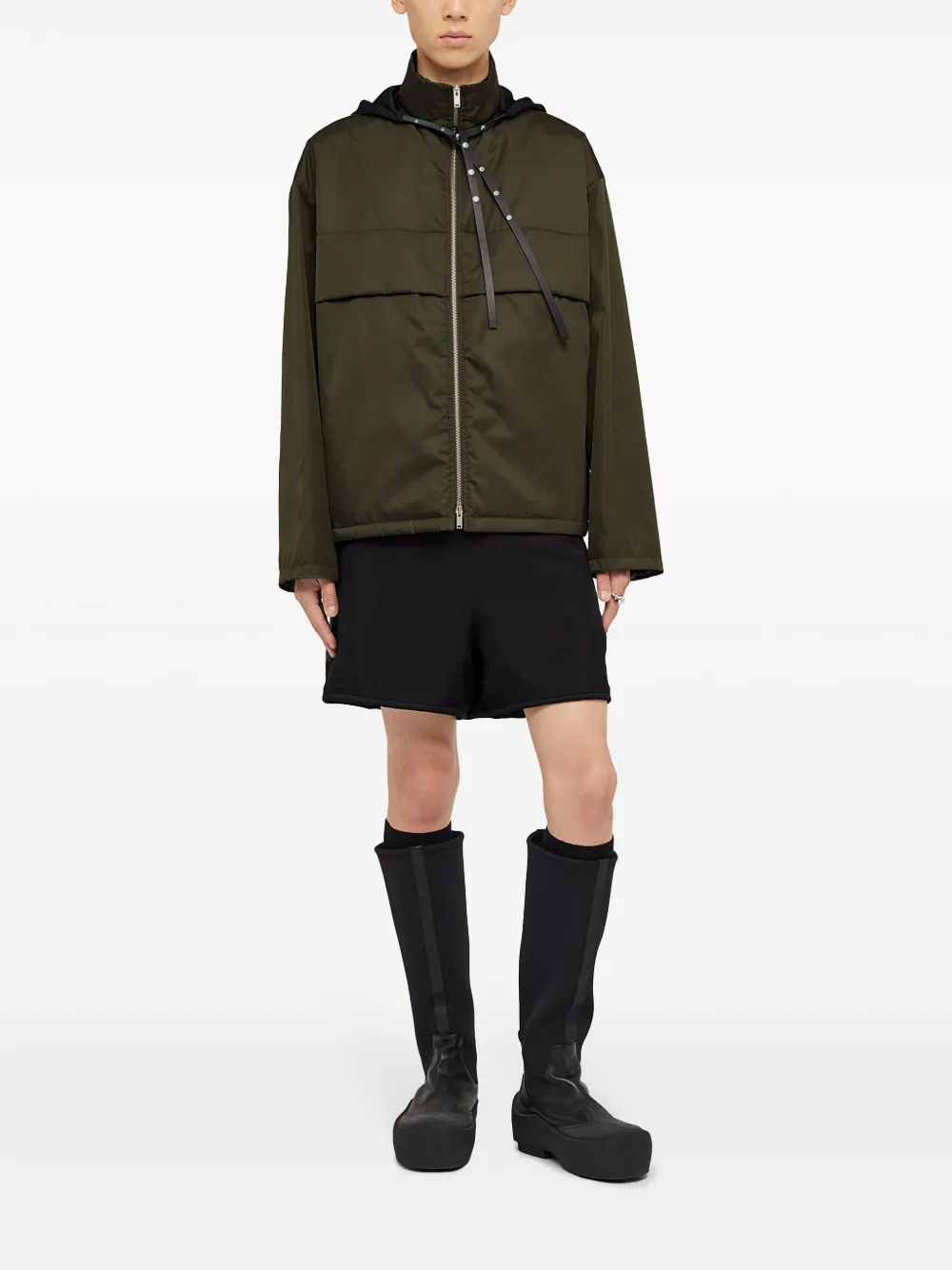 Maison-Kitsune Down Jackets Men Jil Sander funnel-neck Padded Jacket Green