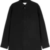 Men Shirts Maison-Kitsune Jil Sander Wool Shirt Black