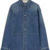 Men Shirts Maison-Kitsune Jil Sander drop-shoulder Denim Shirt Blue