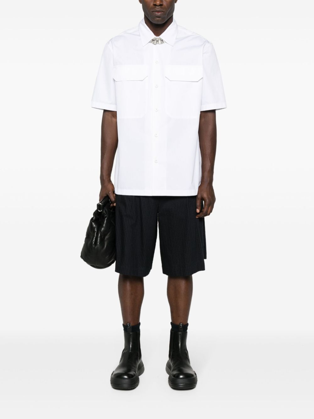 Jil Sander short-sleeve Cotton Shirt White Maison-Kitsune Men Shirts
