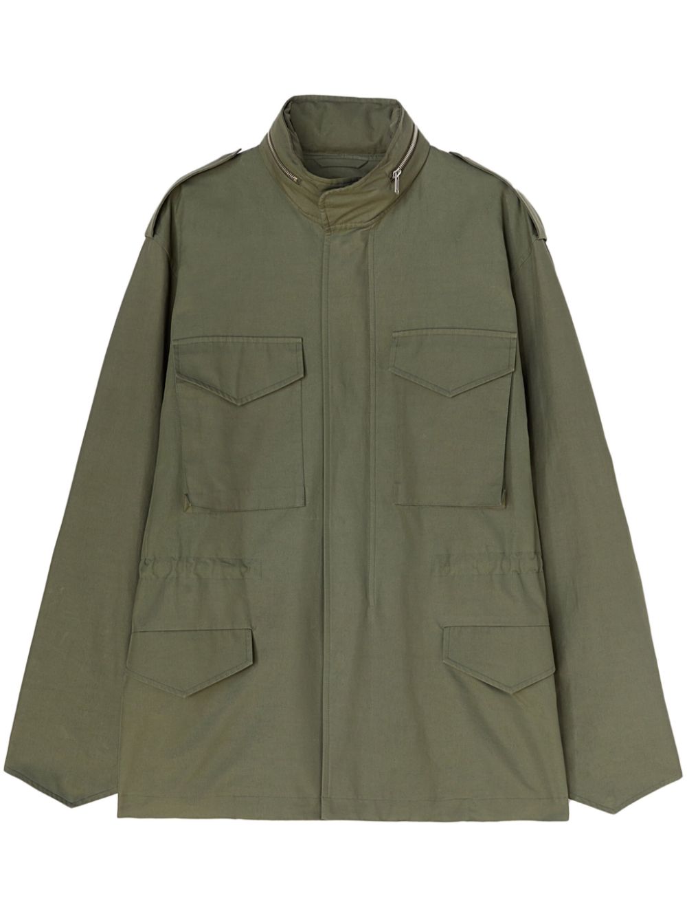 Maison-Kitsune Shirt Jackets Men Jil Sander Concealed Fastening Shirt Jacket Green