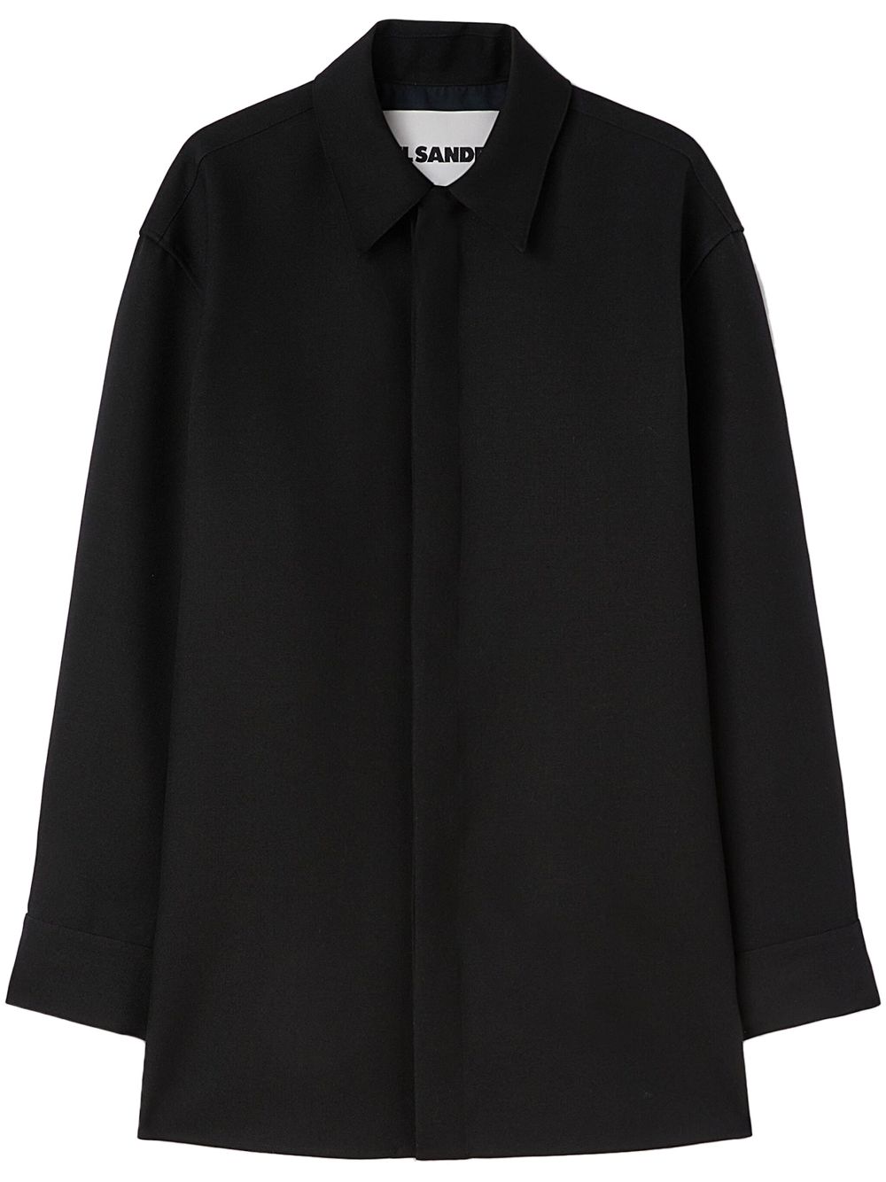 Men Shirt Jackets Maison-Kitsune Jil Sander Wool Shirt Jacket Black