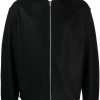Jil Sander band-collar Wool Bomber Jacket Black Maison-Kitsune Men Bomber Jackets