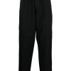 Jil Sander high-waist Virgin Wool Tapered Trousers Black Maison-Kitsune Men Tapered Pants