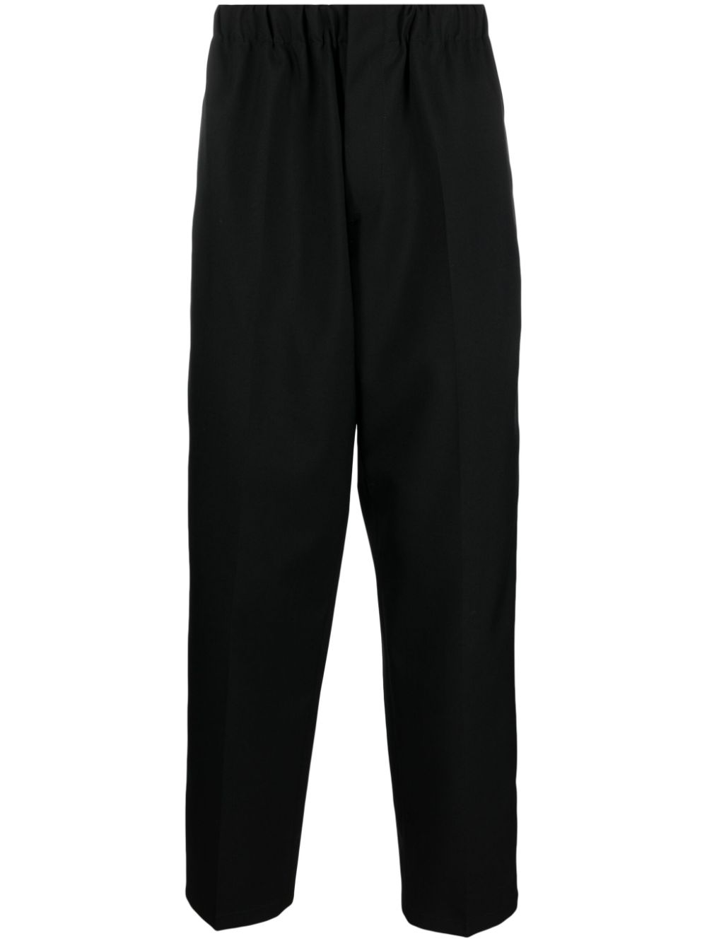 Jil Sander high-waist Virgin Wool Tapered Trousers Black Maison-Kitsune Men Tapered Pants