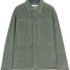 Men Shirts Maison-Kitsune Jil Sander drop-shoulder Corduroy Shirt Grey