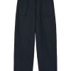 Maison-Kitsune Regular-Fit & Straight Leg Pants Men Jil Sander belted-waist Organic Cotton Trousers Blue