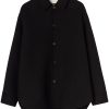 Jil Sander long-sleeve Cashmere Shirt Black Maison-Kitsune Men Shirts