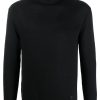 Jil Sander Roll Neck Knitted Sweater Black Men Knitted Sweaters Maison-Kitsune