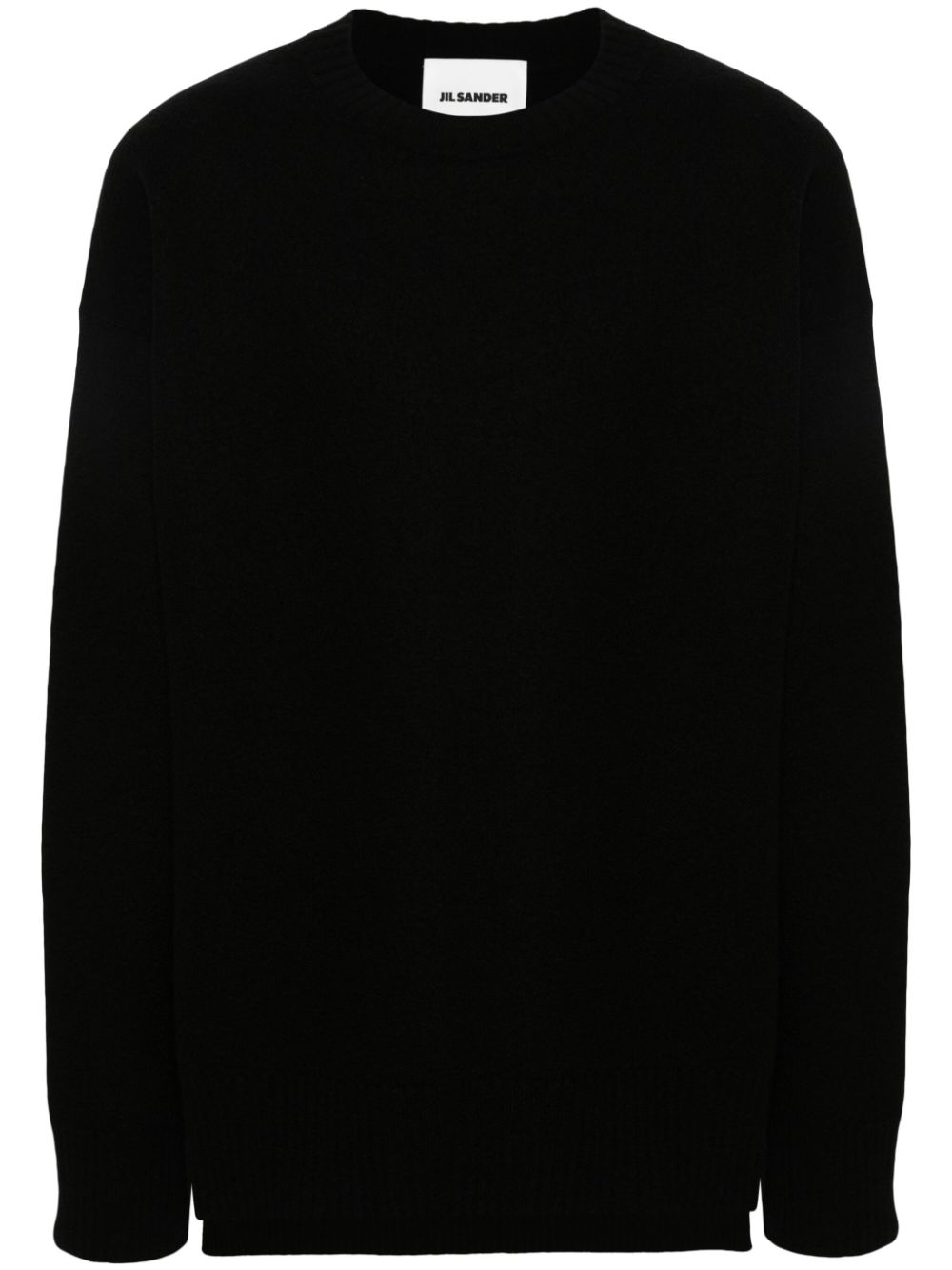 Jil Sander side-slits Wool Jumper Black Men Knitted Sweaters Maison-Kitsune