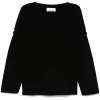 Maison-Kitsune Jil Sander Ribbed Sweater Black Men Knitted Sweaters
