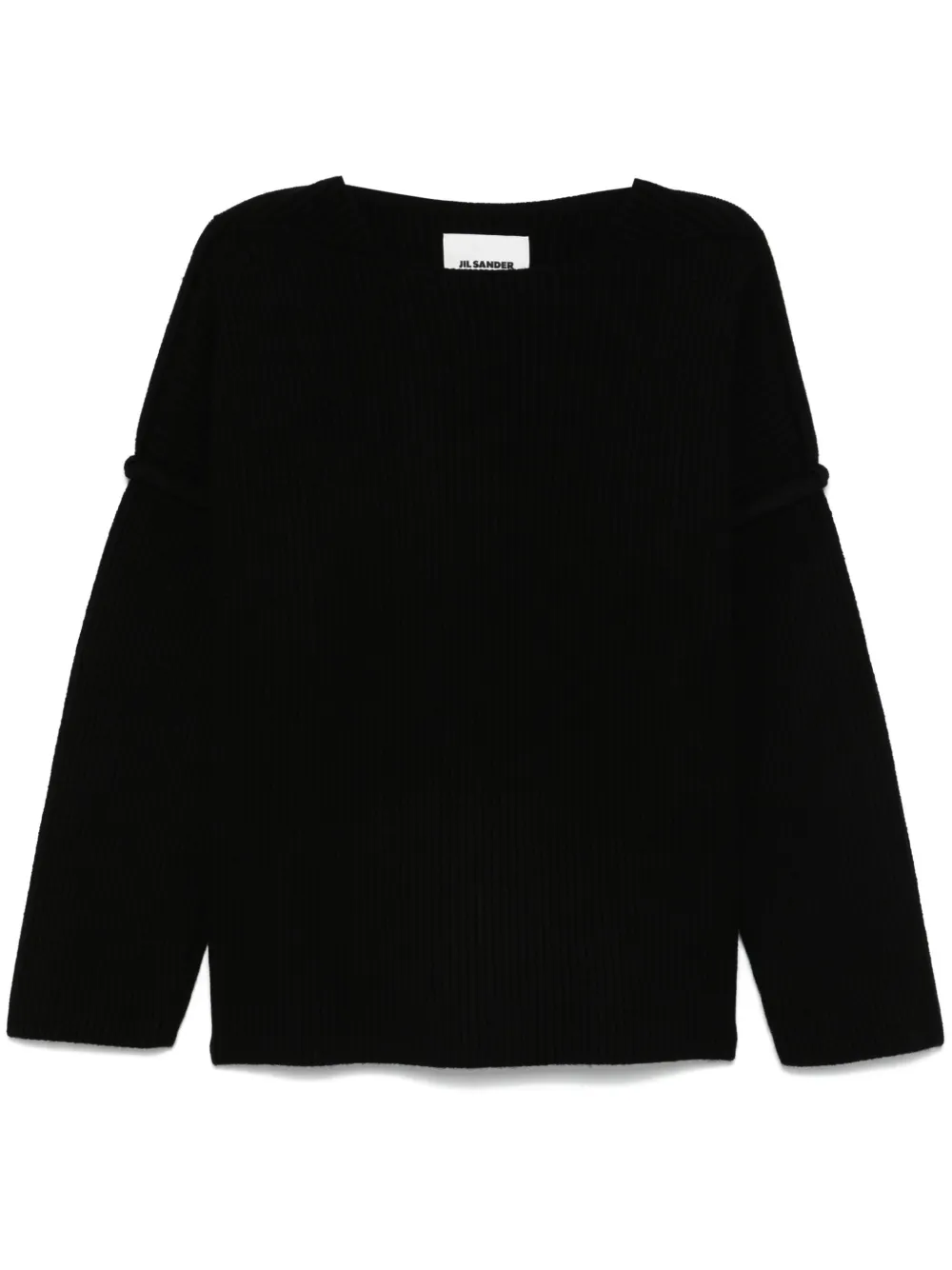 Maison-Kitsune Jil Sander Ribbed Sweater Black Men Knitted Sweaters