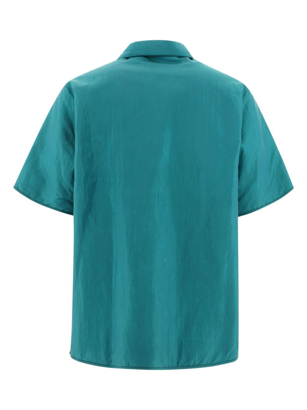 Maison-Kitsune Jil Sander short-sleeve Silk Shirt Green Men Shirts
